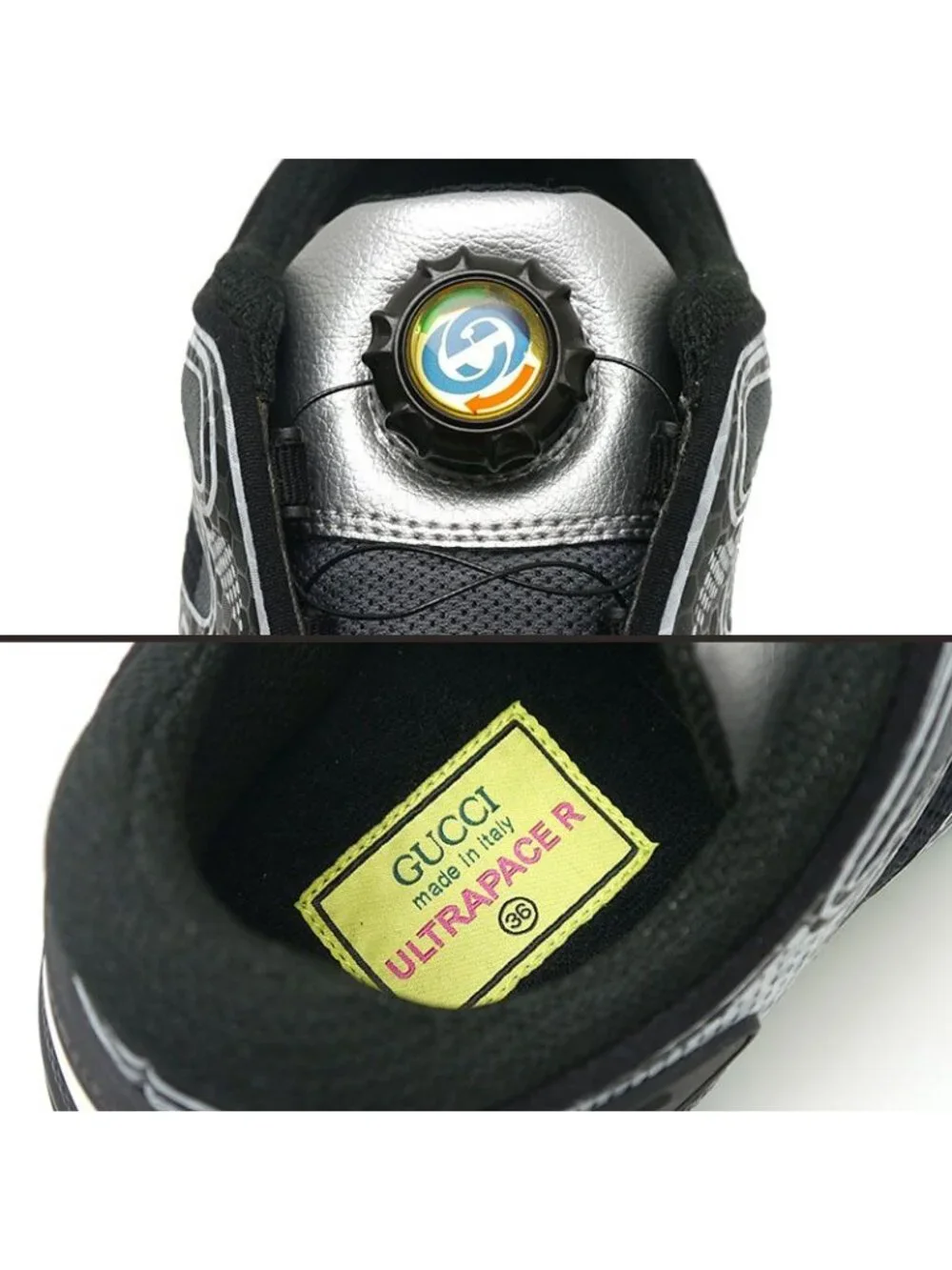 Gucci Ultrapace R Low Cut Sneakers 36 Black - Picture 5 of 9